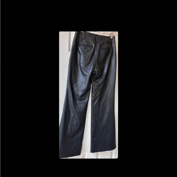 Anthropologie Maeve the Colette Leather Full Length Wide Leg Pants - Picture 4 of 5